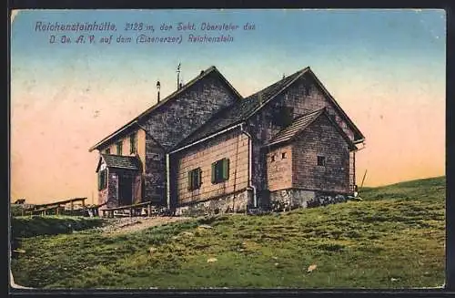 AK Reichensteinhütte, Berghütte der Sekt. Obersteier des D. Oe. A. V. auf dem Eisenerzer Reichenstein