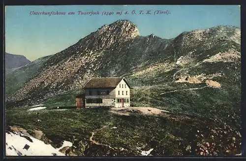 AK Unterkunftshaus am Tuxerjoch, Berghütte d. O. T. K.