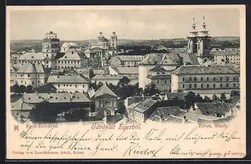 AK Eger, Belváros, Blick auf die Innenstadt