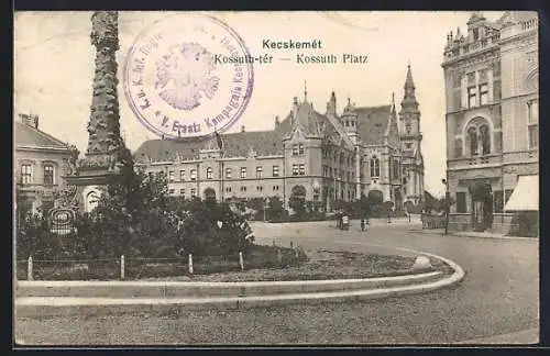 AK Kecskemét, Kossuth-tér, Kossuth Platz