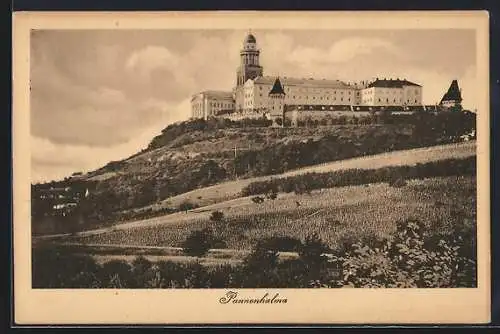 AK Pannonhalma, Blick zum Schloss