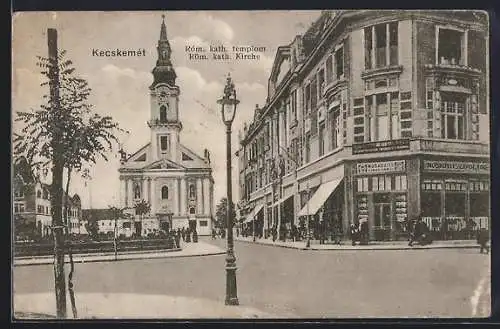 AK Kecskemet, An der röm.-kath. Kirche