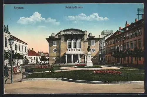 AK Sopron, Theater mit Denkmal-Anlage