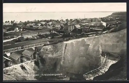 AK Sassnitz auf Rügen, Kreidebergwerk, Steinbruch