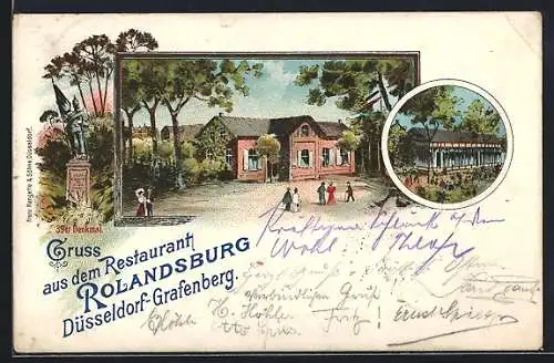 Lithographie Düsseldorf-Grafenberg, Restaurant Rolandsburg