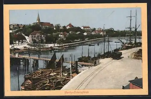 AK Borby-Eckernförde, Ortsansicht aus der Vogelschau