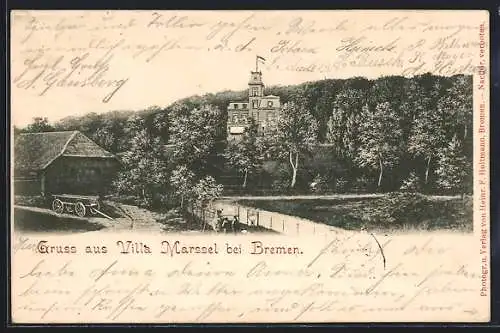 AK Lesum, Blick zur Villa Marssel