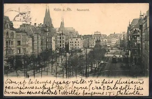 AK Köln a. Rh., Heumarkt aus der Vogelschau