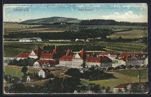 AK Löbau i. S., Jäger-Kaserne aus der Vogelschau