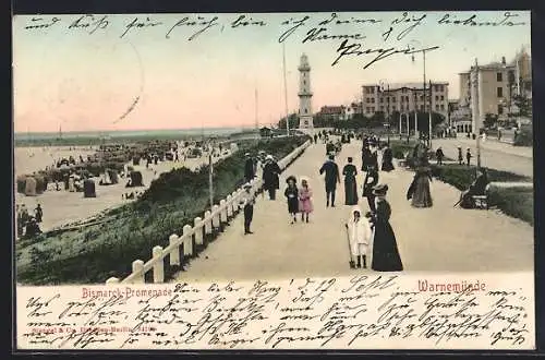 AK Warnemünde, Bismarck-Promenade