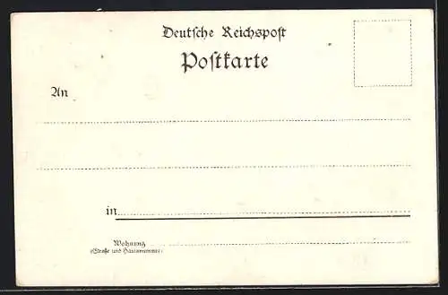 Lithographie Berlin, Unter den Linden mit Denkmal Friedrichs des Grossen