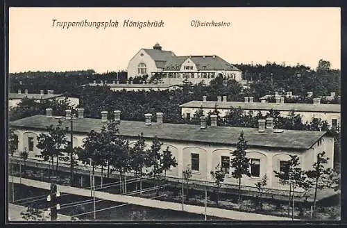 AK Königsbrück, Truppenübungsplatz, Blick aufs Offizierskasino