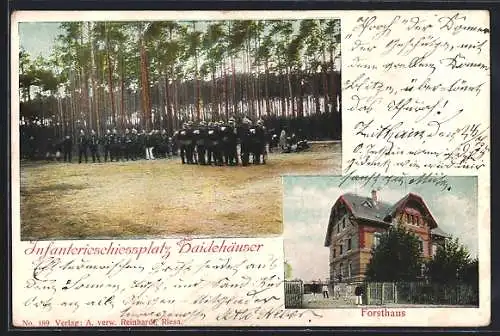 AK Haidehäuser, Infanterieschiessplatz mit Forsthaus