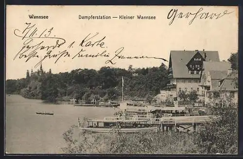 AK Berlin-Wannsee, Dampferstation, Kleiner Wannsee