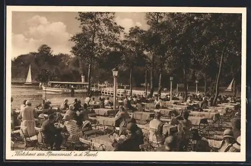 AK Berlin-Wannsee, Wirtshaus zur Pfaueninsel a. d. Havel