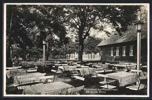 AK Berlin-Wannsee, Wirtshaus zur Pfaueninsel, Inhaber Gustav Prinz