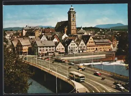 AK Nürtingen, Brückenpartie mit Blick zur Kirche