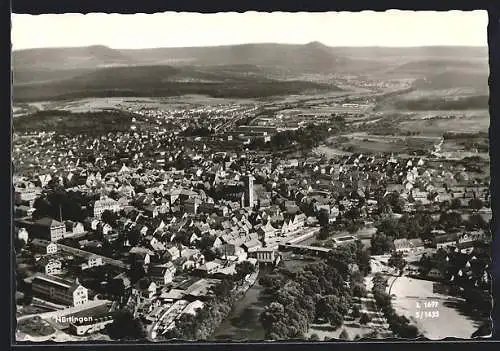 AK Nürtingen, Teilansicht vom Flugzeug aus