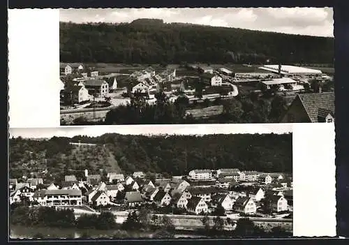 AK Neckartenzlingen /Nürtingen, Ortsansichten aus der Vogelschau