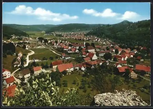 AK Strassberg /Hohenzollern, Ortsansicht aus der Vogelschau