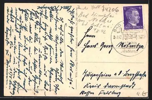 AK Wimpfen a. N., Ansicht mit Kirche und Turm