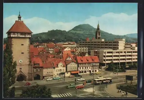 AK Reutlingen, Tübinger Tor, Rathaus und Marienkirche