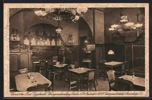 AK Berlin, Gasthaus Weinstube-Handlung Paul Eggerbrecht, Friedrichstr. 108 /109, Innenansicht