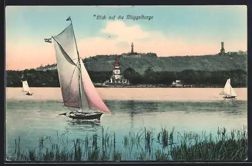 AK Berlin-Köpenick, Müggelberge am Gasthaus Marienlust