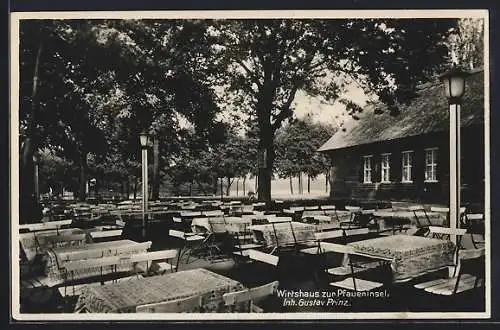 AK Berlin-Wannsee, Wirtshaus zur Pfaueninsel, Inhaber Gustav Prinz