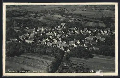 AK Oberacker, Fliegeraufnahme des Ortes