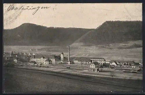 AK Lenningen, Blick auf eine Fabrik