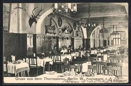 AK Berlin-Tiergarten, Gasthof Thomasbräu, Potsdamerstrasse 4