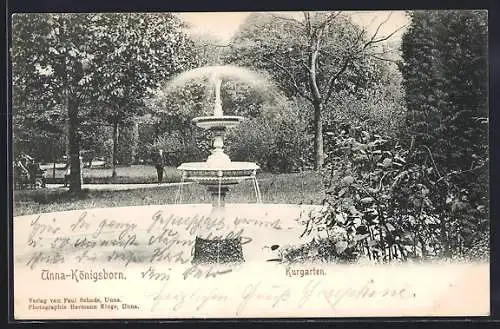 AK Unna-Königsborn, Brunnen im Kurgarten