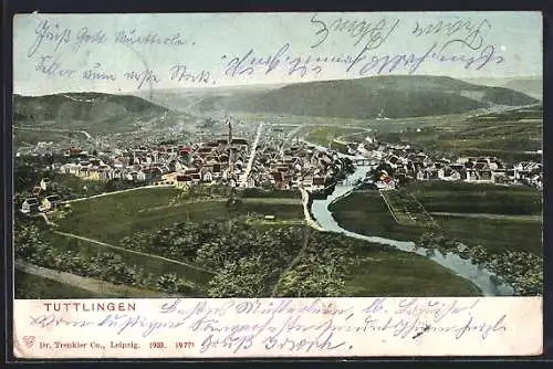 AK Tuttlingen, Panorama aus der Vogelschau