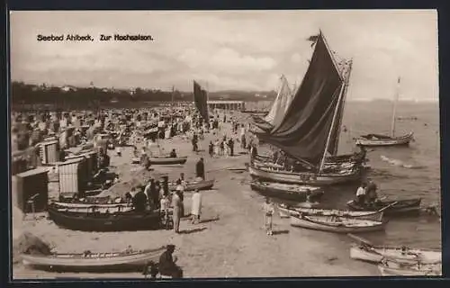 AK Ahlbeck, Seebad, Strandpartie zur Hochsaison