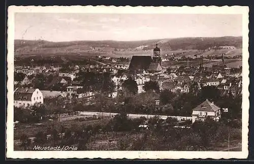 AK Neustadt /Orla, Teilansicht mit Kirche