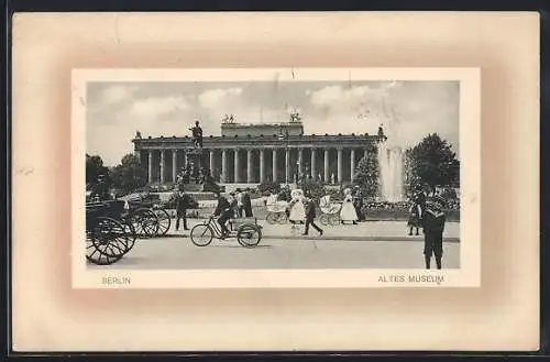 AK Berlin, Altes Museum mit Denkmal