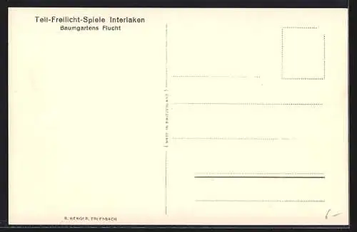 AK Interlaken, Tell-Freilicht-Spiele, Baumgartens Flucht