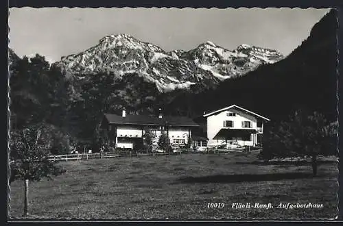 AK Flüeli-Ranft, Das Aufgebotshaus im Bergidyll