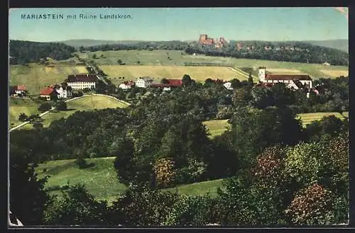 AK Mariastein, Ortsansicht mit Ruine Landskron