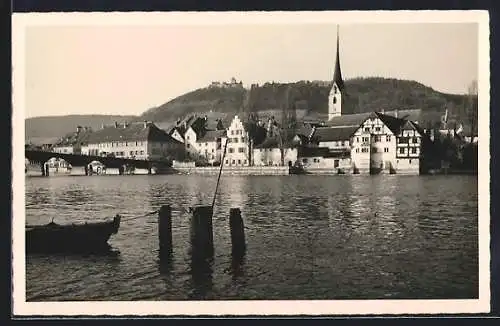 AK Stein am Rhein, Ortsansicht vom Wasser aus