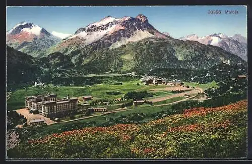 AK Maloja, Ortsansicht im Bergidyll