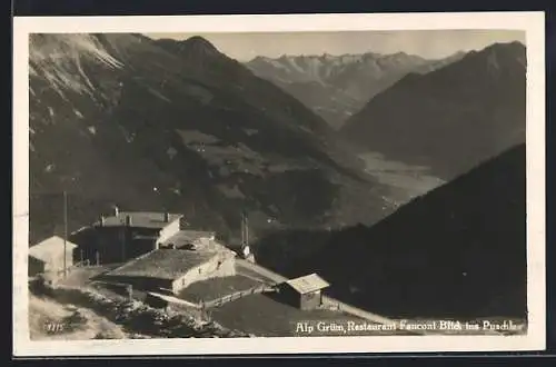 AK Alp Grüm, Das Restaurant Fanconi mit Blick ins Puschlav