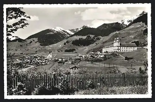 AK Disentis, Ortsansicht mit Kloster und Umgebung