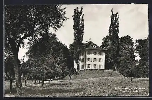 AK Luzern, Richard Wagner-Museum auf der Landzunge Tribschen