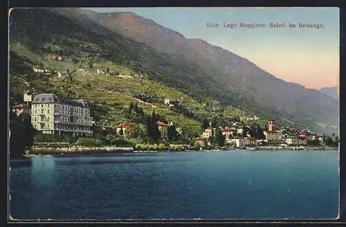 AK Brissago, Lago Maggiore, Ortspartie am Seeufer