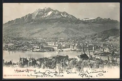 AK Luzern, Stadt und Pilatus