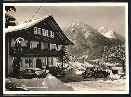 AK Hindelang /Allgäu, Kurhotel Luitpold-Bad im Schnee