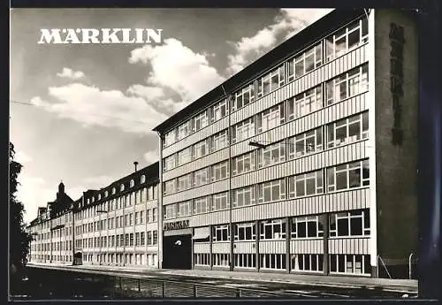 AK Göppingen, Ansicht der Märklin-Werke mit Märklin-Werks Kino