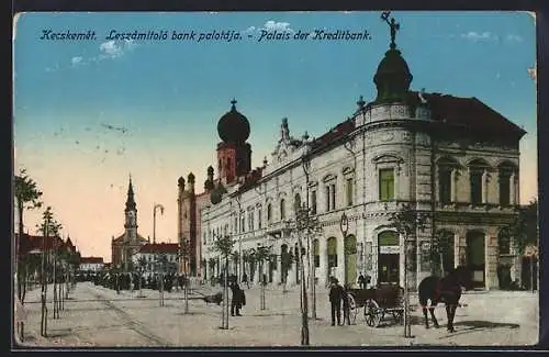 AK Kecskemet, Palais der Kreditbank, Synagoge